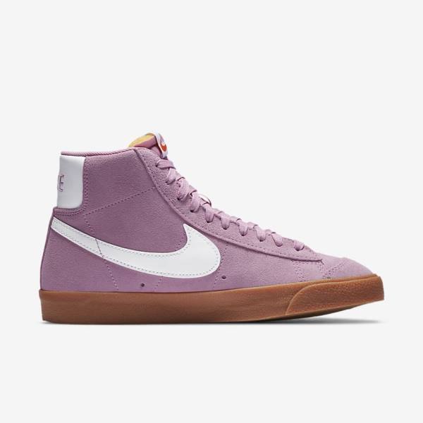 Women's Nike Blazer Mid 77 Sneakers Pink / Brown / Orange / White | NK603EBK