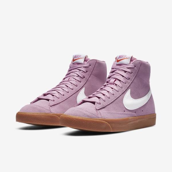 Women's Nike Blazer Mid 77 Sneakers Pink / Brown / Orange / White | NK603EBK