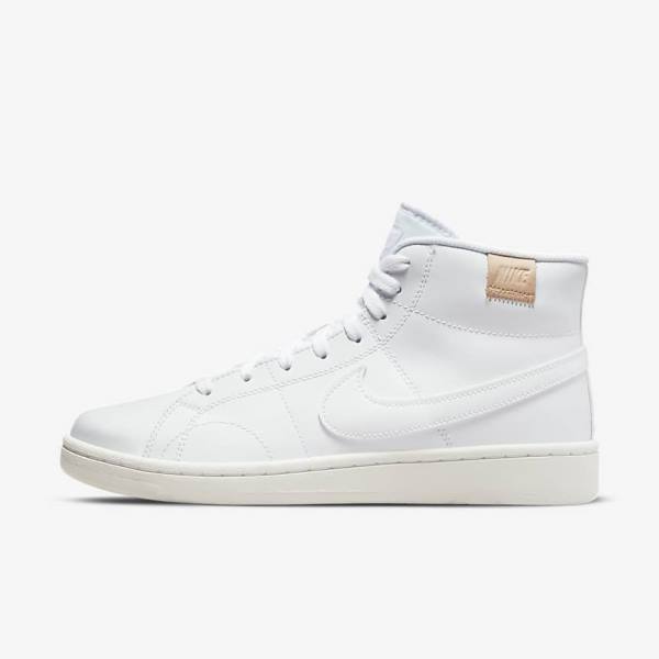 Women\'s Nike Court Royale 2 Mid Sneakers White | NK792GPM