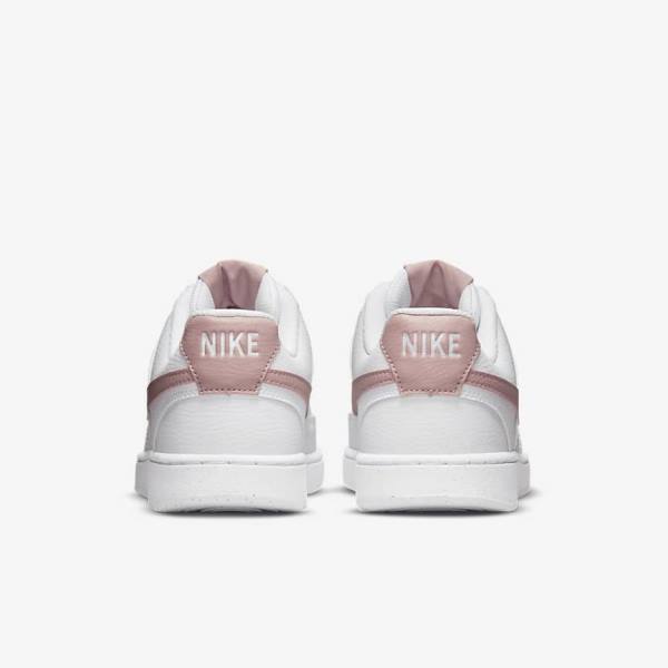 Women's Nike Court Vision Low Next Nature Sneakers White / Pink | NK023HTO