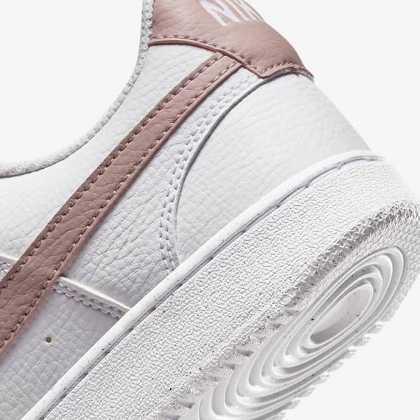 Women's Nike Court Vision Low Next Nature Sneakers White / Pink | NK023HTO