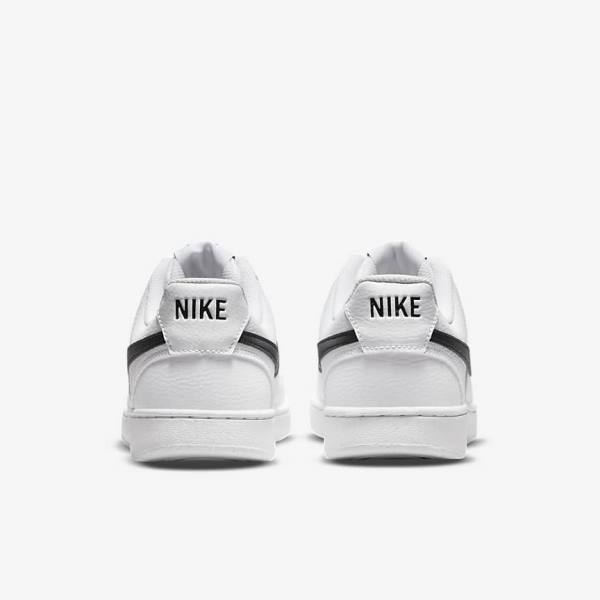 Women's Nike Court Vision Low Next Nature Sneakers White / Black | NK289BOT