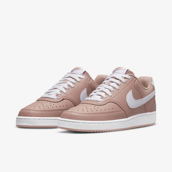 Women's Nike Court Vision Low Next Nature Sneakers Rose / Black / White | NK716ETD