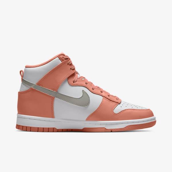 Women's Nike Dunk High Sneakers Red / White / Light | NK406COF