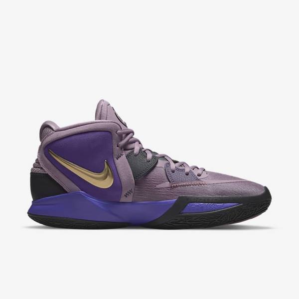 Women's Nike Kyrie Infinity Basketball Shoes Purple / Metal Gold | NK964JPA