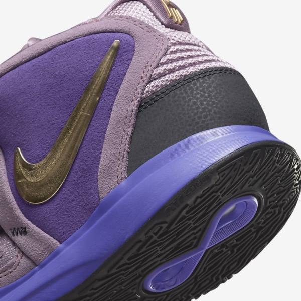 Women's Nike Kyrie Infinity Basketball Shoes Purple / Metal Gold | NK964JPA