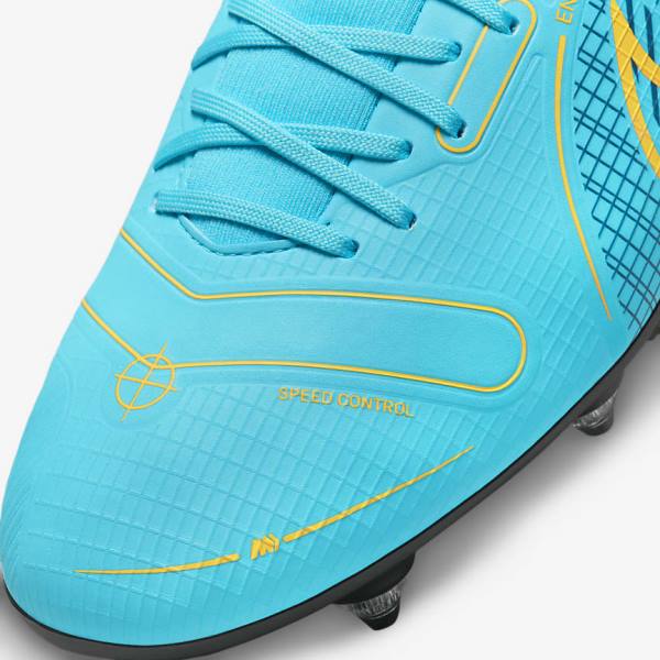 Women's Nike Mercurial Superfly 8 Academy SG-PRO Anti-Clog Traction Soft-Grounds Football Shoes Blue / Orange | NK752VOK