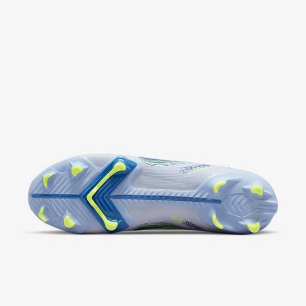 Women's Nike Mercurial Superfly 8 Academy MG Multi-Grounds Football Shoes Grey / Light Blue / Dark Blue | NK860AQX