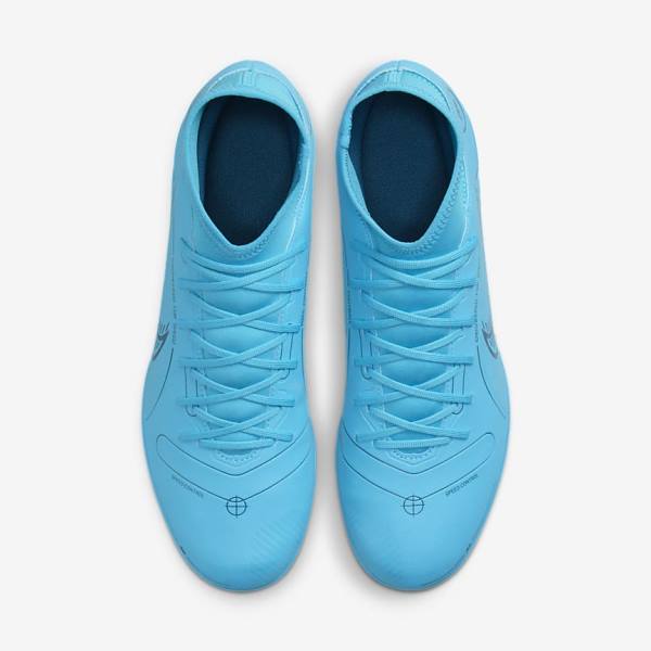 Women's Nike Mercurial Superfly 8 Club MG Multi-Grounds Football Shoes Blue / Orange | NK128FVY