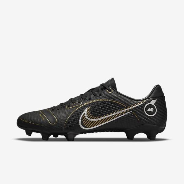 Women\'s Nike Mercurial Vapor 14 Academy MG Multi-Ground Football Shoes Black / Metal Silver / Grey / Metal Gold | NK153HVL