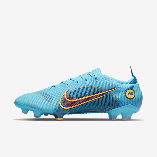 Women\'s Nike Mercurial Vapor 14 Elite FG Firm-Grounds Football Shoes Blue / Orange | NK148ELH