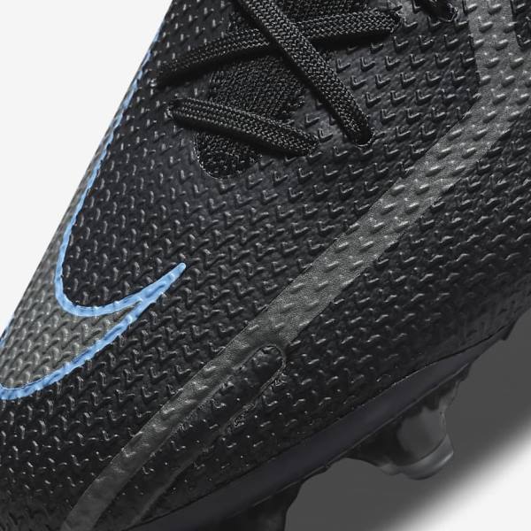 Women's Nike Phantom GT2 Dynamic Fit Elite FG Firm-Ground Football Shoes Black / Grey | NK769ITO