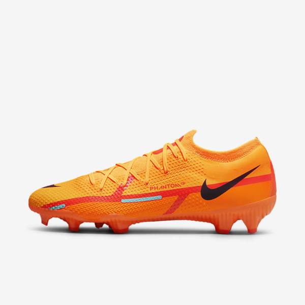 Women\'s Nike Phantom GT2 Pro FG Firm-Ground Football Shoes Orange / Light Red / Black | NK136TPU