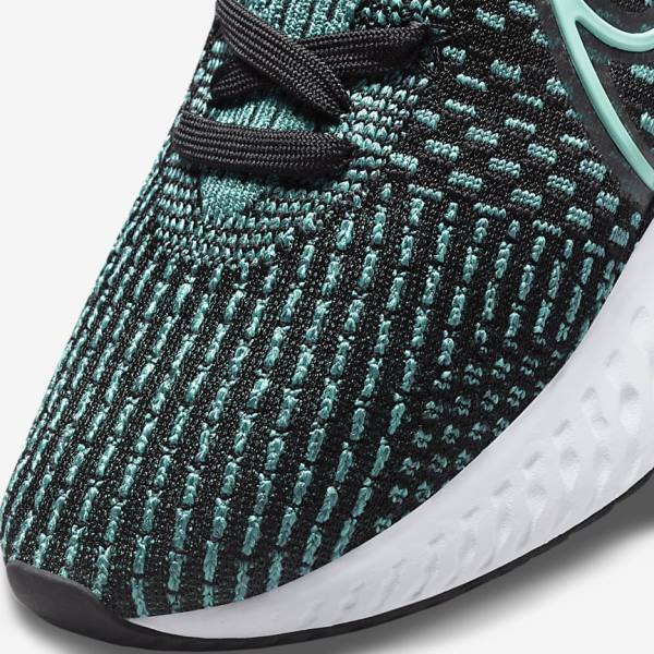 Women's Nike React Infinity Run Flyknit 3 Road Running Shoes Black / Pink / Turquoise / Turquoise | NK376NOD