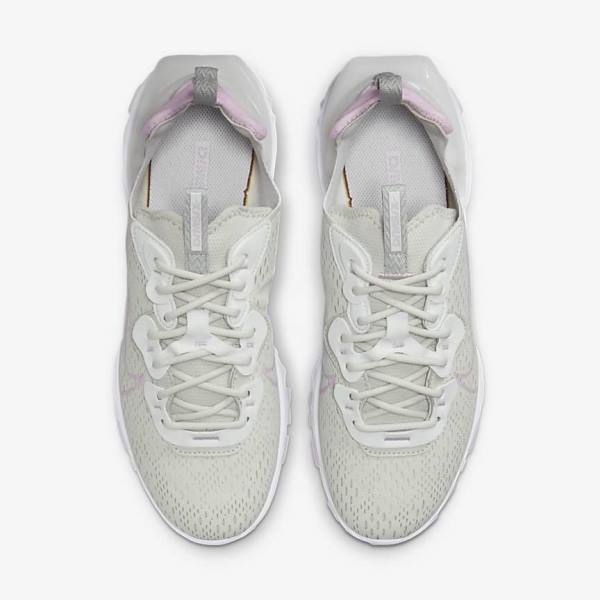 Women's Nike React Vision Sneakers Light Beige / White / Pink | NK041VDT