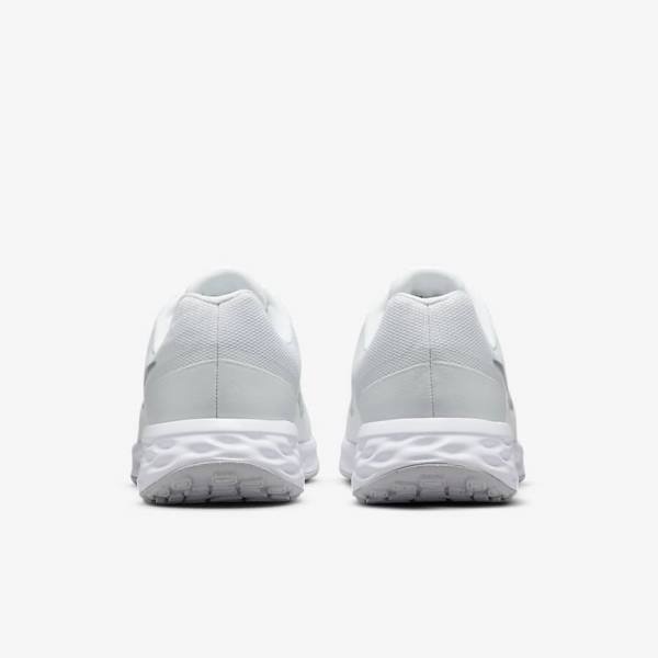 Women's Nike Revolution 6 Next Nature Road Running Shoes White / Platinum / Metal Silver | NK014HAP