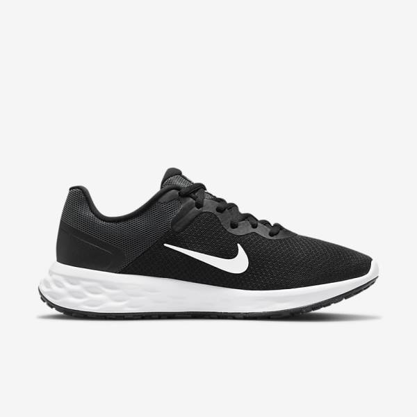 Women's Nike Revolution 6 Next Nature Road Running Shoes Black / Dark Grey / White | NK435CBU