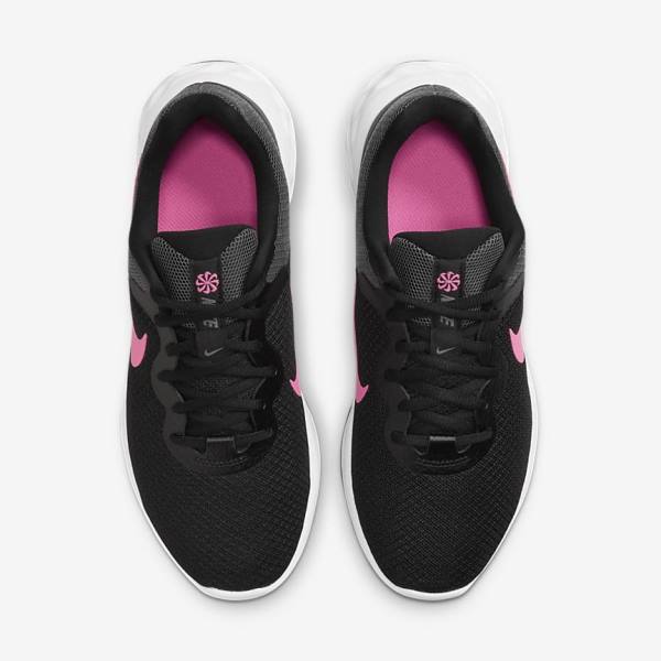 Women's Nike Revolution 6 Next Nature Road Running Shoes Black / Grey / Pink | NK623XBM