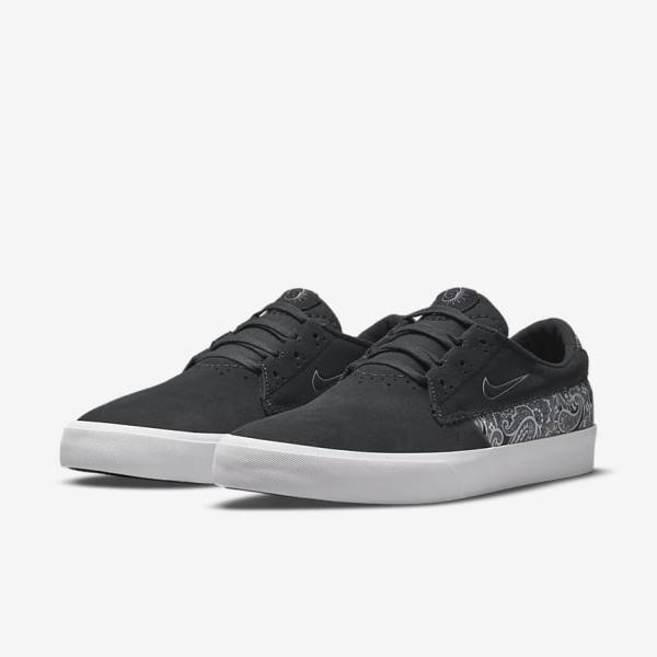 Women's Nike SB Shane Premium Skate Shoes Dark Grey / White / Black / Grey | NK910KJO