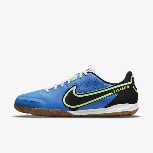 Women\'s Nike Tiempo Legend 9 Academy IC Indoor-Court Football Shoes Light Blue / Light Green / Brown / Black | NK978CVA