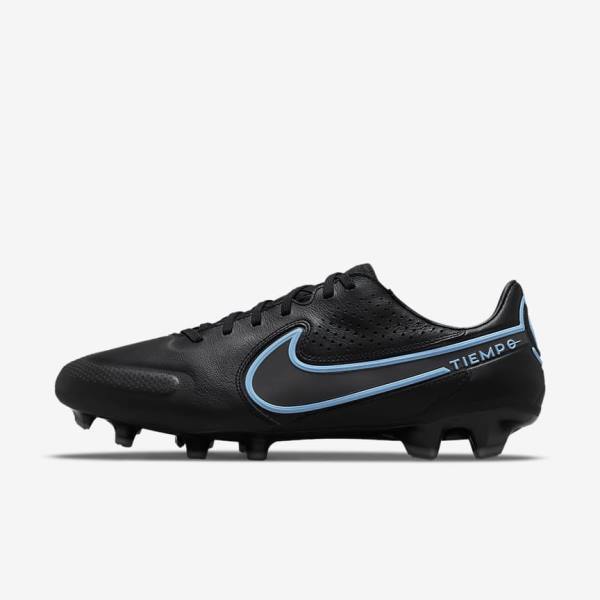 Women\'s Nike Tiempo Legend 9 Pro FG Firm-Ground Football Shoes Black / Grey | NK372VBT