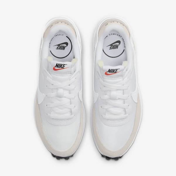 Women's Nike Waffle Debut Sneakers White / Black / Orange | NK840NIM