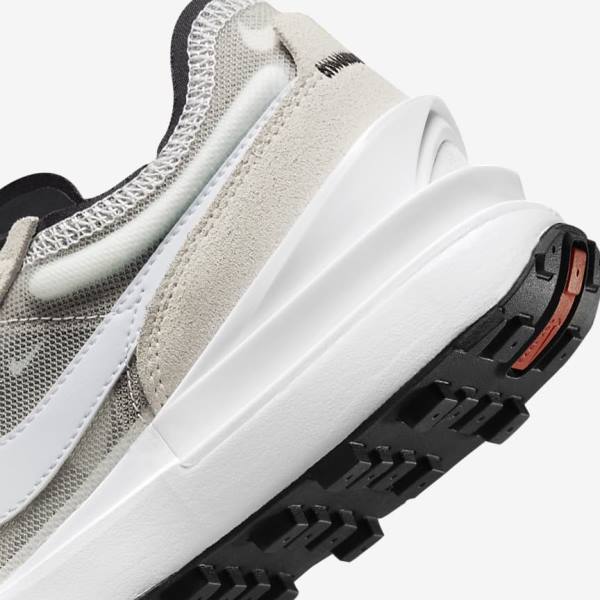 Women's Nike Waffle One Sneakers White / Black / Orange | NK370ISC