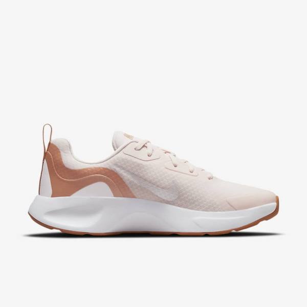 Women's Nike Wearallday Sneakers Light Pink / Light Brown / White | NK857EIH