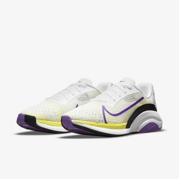 Women's Nike ZoomX SuperRep Surge Endurance Class Training Shoes White / Black / Light Lemon | NK951BYK