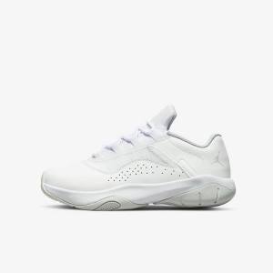 Kids' Nike Air Jordan 11 CMFT Low Older Jordan Shoes White / Platinum | NK537SIQ