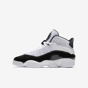 Kids' Nike Jordan 6 Rings Older Jordan Shoes White / Black | NK694PHJ