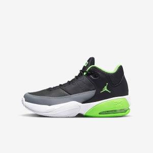 Kids' Nike Jordan Max Aura 3 Older Jordan Shoes Black / Grey / White / Green | NK312OBD