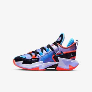 Kids' Nike Jordan Why Not Zer0.5 Older Jordan Shoes Black / Blue / Light Red | NK801ORY