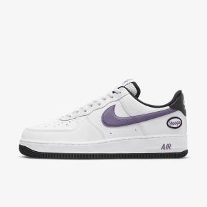 Men's Nike Air Force 1 07 LV8 Sneakers White / Black / White / Purple | NK032DHT