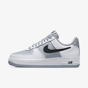 Men's Nike Air Force 1 07 LV8 Sneakers White / Grey / Black | NK968VDN