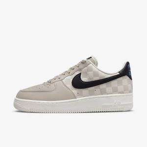 Men's Nike Air Force 1 07 QS Sneakers Cream / Black / Black | NK301MQT