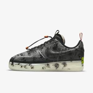 Men's Nike Air Force 1 Experimental Sneakers Black / White | NK652NLX