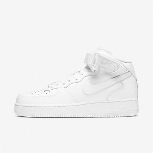 Men's Nike Air Force 1 Mid 07 Sneakers White | NK317PFO