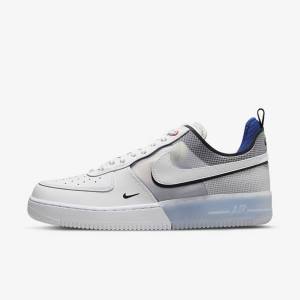 Men's Nike Air Force 1 React Sneakers White / Light Blue / Royal Blue / White | NK473PSL