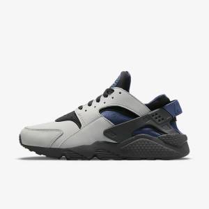 Men's Nike Air Huarache LE Sneakers Grey / Black / Navy | NK360HFV