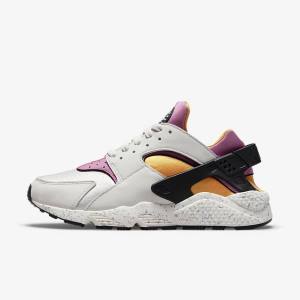 Men's Nike Air Huarache Sneakers Light Beige / Gold / Black / Pink | NK516BHV