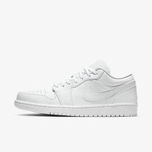 Men's Nike Air Jordan 1 Low Jordan Shoes White | NK410ZSQ