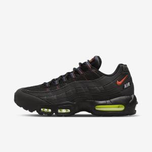 Men's Nike Air Max 95 Sneakers Black / Blue / Light Red | NK728ZKP