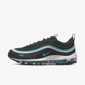 Men's Nike Air Max 97 SE Sneakers Black / White / Turquoise | NK645VSY