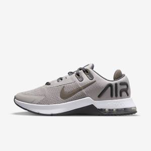 Men's Nike Air Max Alpha Trainer 4 Training Shoes Grey / Olive Grey | NK185DVN