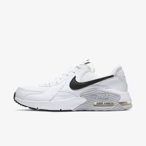 Men's Nike Air Max Excee Sneakers White / Platinum / Black | NK514QBF