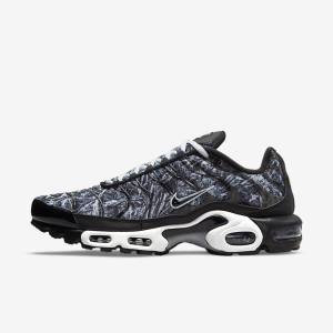 Men's Nike Air Max Plus Sneakers Black / White / Dark Grey / Black | NK052FCW