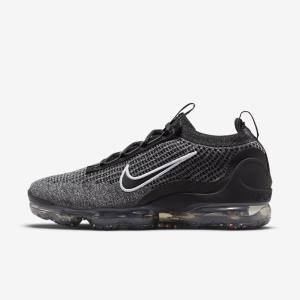 Men's Nike Air VaporMax 2021 FK Sneakers Black / White / Dark Grey / Black | NK042ESQ