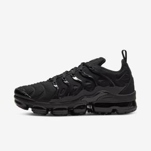 Men's Nike Air VaporMax Plus Sneakers Black / Dark Grey | NK015TQV