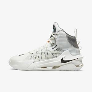 Men's Nike Air Zoom G.T. Jump Basketball Shoes White / Black / White | NK473QBK